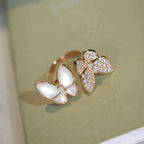 ¡®Star¡¯TWIN BUTTERFLY DIAMOND MOP RING