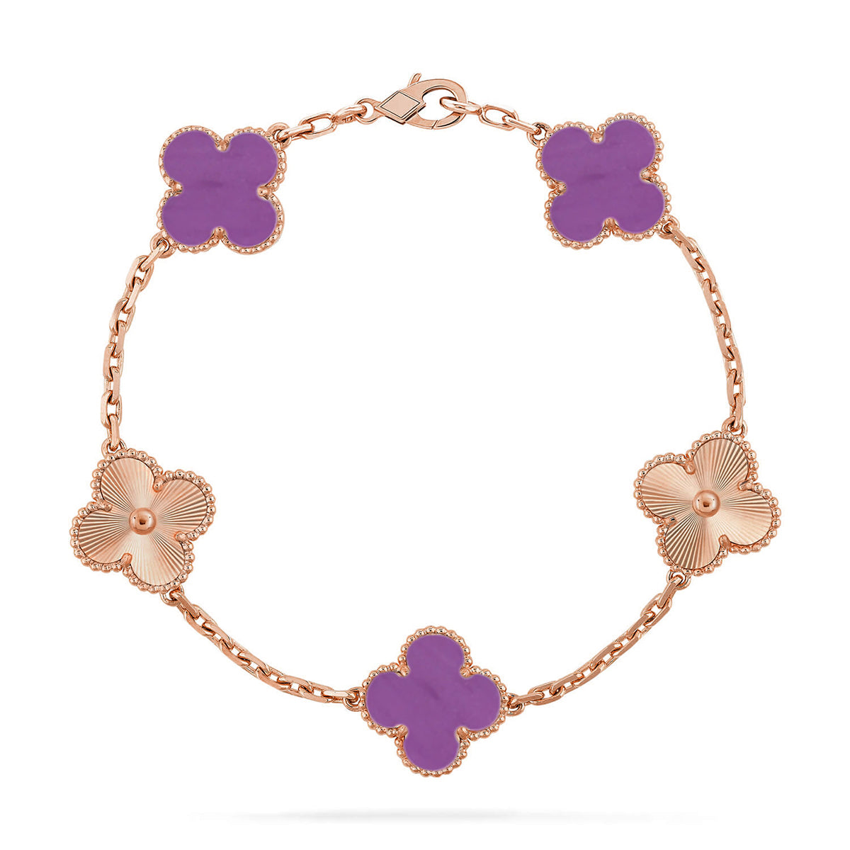 [Star]New  CLOVER 5 MOTIF VIOLET BRACELET COLLECTION