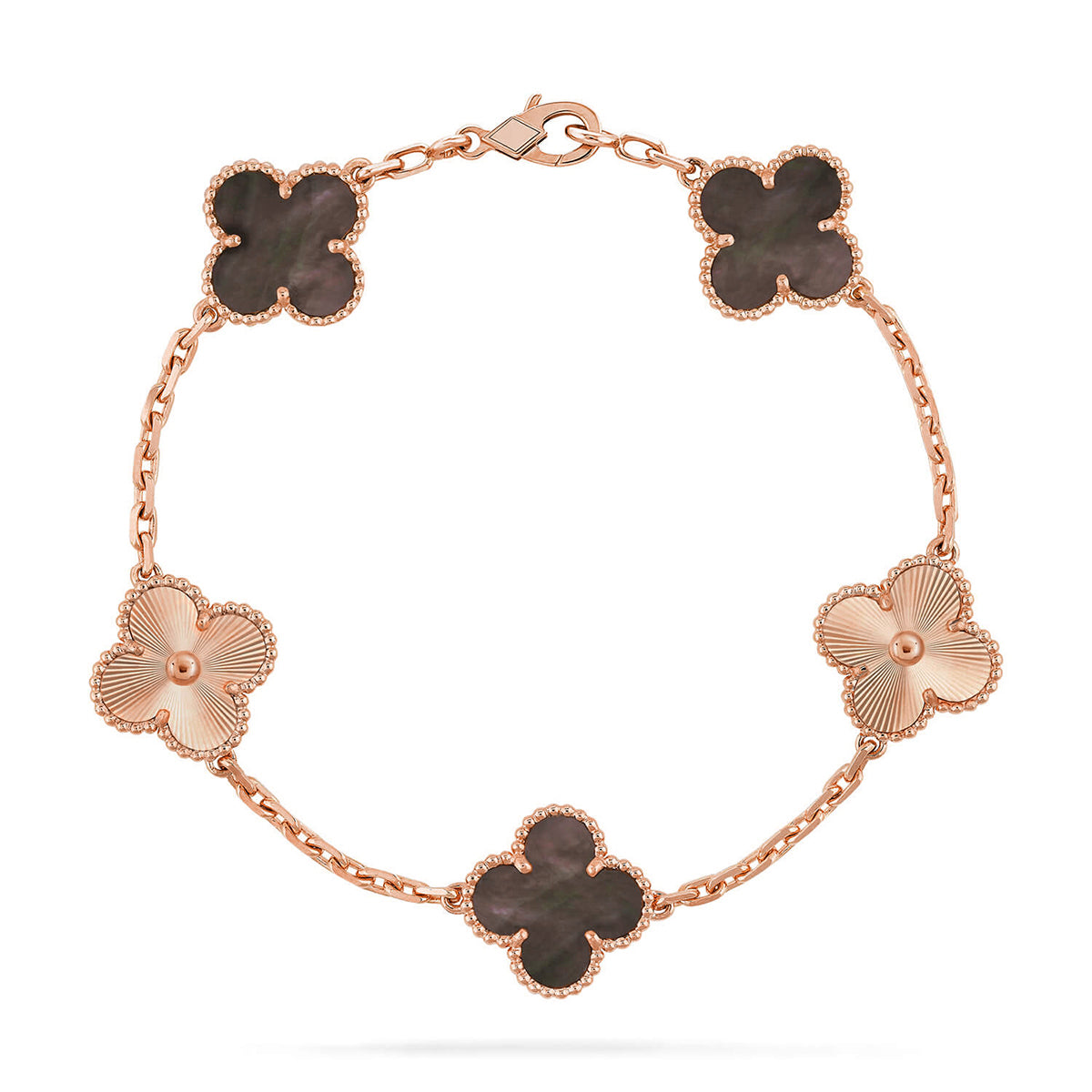 [Star]New CLOVER 5 MOTIF GRAY MOP BRACELET COLLECTION