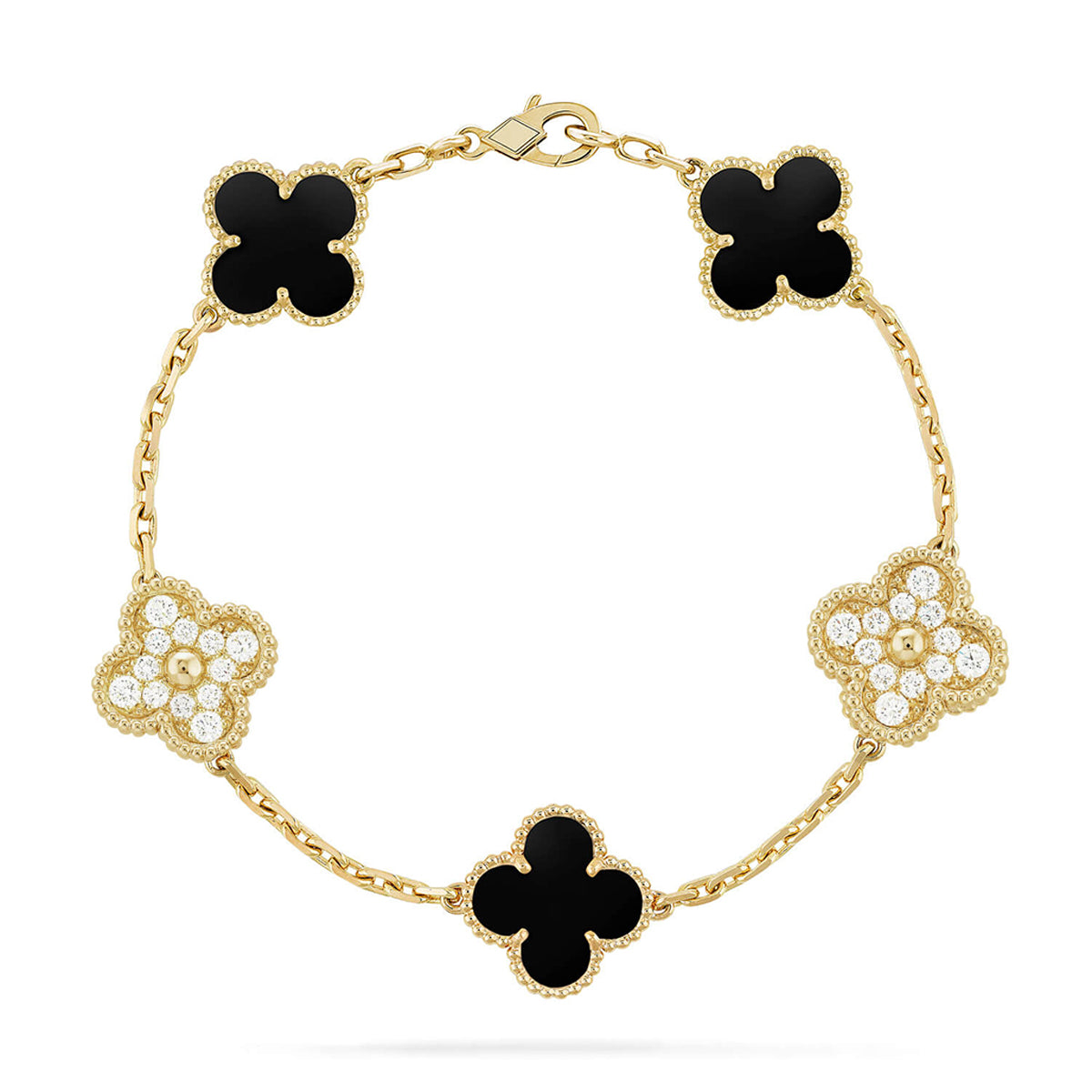 [Star]New CLOVER 5 MOTIF ONYXS BRACELET COLLECTION