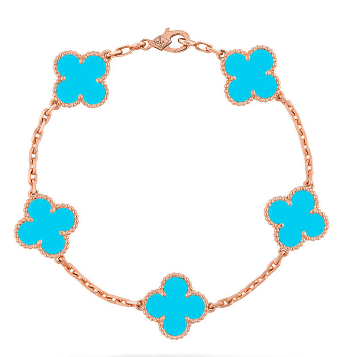 [Star]New  CLOVER 5 MOTIF TURQUOISE BRACELET COLLECTION