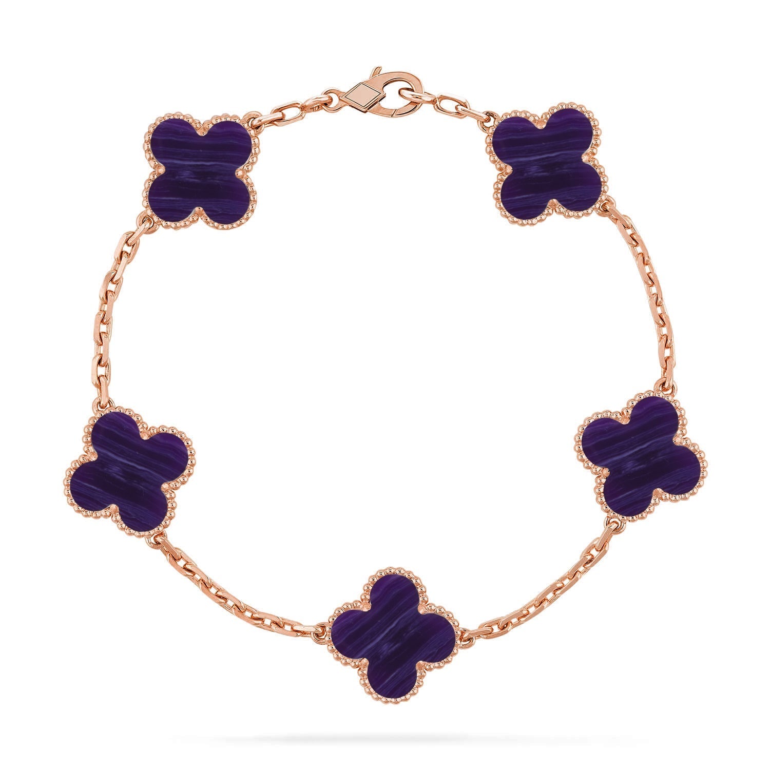 [Star]New CLOVER 5 MOTIF PURPLE STRIPES BRACELET COLLECTION