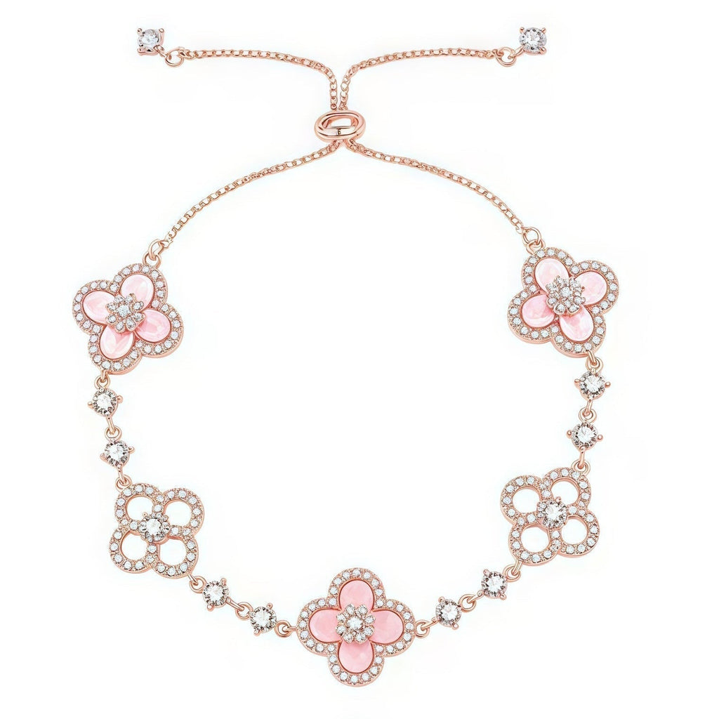 ¡®Star¡¯CLOVER 5 MOTIF PINK BLUE RED WHITE BRACELET