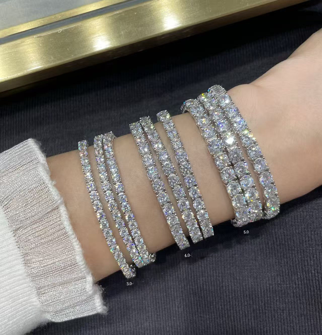 [¡®Star¡¯]TENNIS BRACELET WITH FULL DIAMOND SETTING