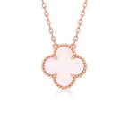 ¡®Star¡¯CLOVER 15MM PINK MOTHER-OF-PEARL SINGLE FLOWER NECKLACE