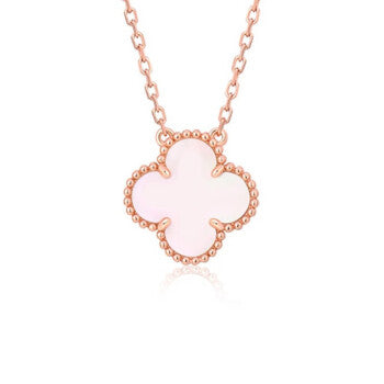 ¡®Star¡¯CLOVER 15MM PINK MOTHER-OF-PEARL SINGLE FLOWER NECKLACE
