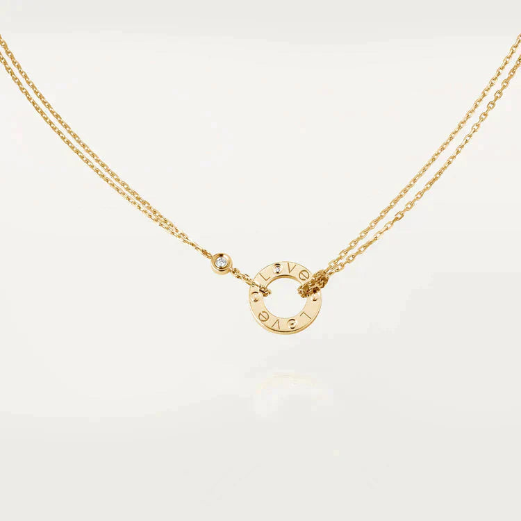 ¡®Star¡¯LOVE NECKLACE 16MM 2 DIAMONDS