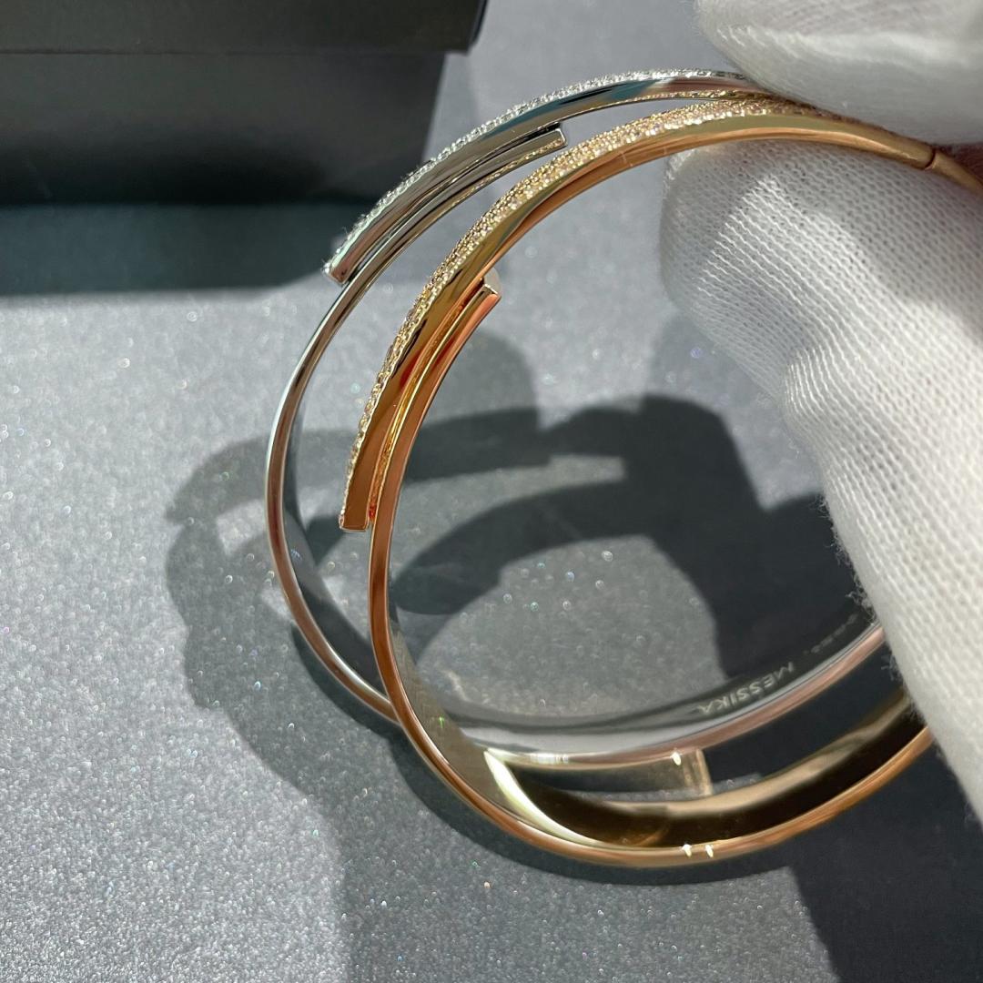 [moco jewelrys ]Move Noa Rose Gold Pavé Diamond Bangle Bracelet