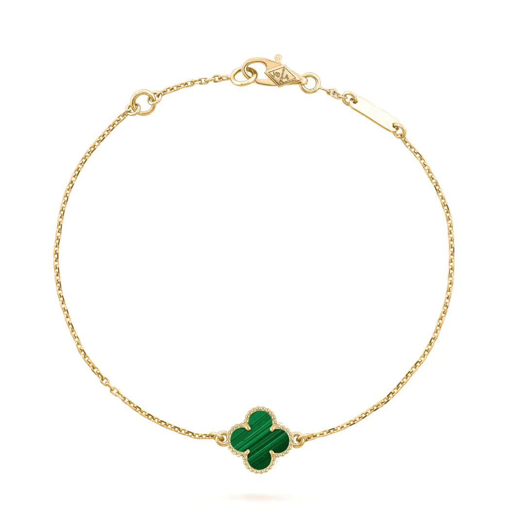 ¡®Star¡¯CLOVER BRACELET MALACHITE 1 MOTIF