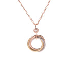 ¡®Star¡¯TRINITY SILVER GOLD PINK GOLD NECKLACE