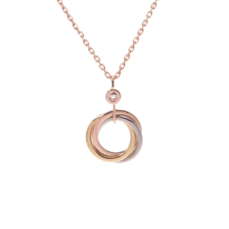 ¡®Star¡¯TRINITY SILVER GOLD PINK GOLD NECKLACE
