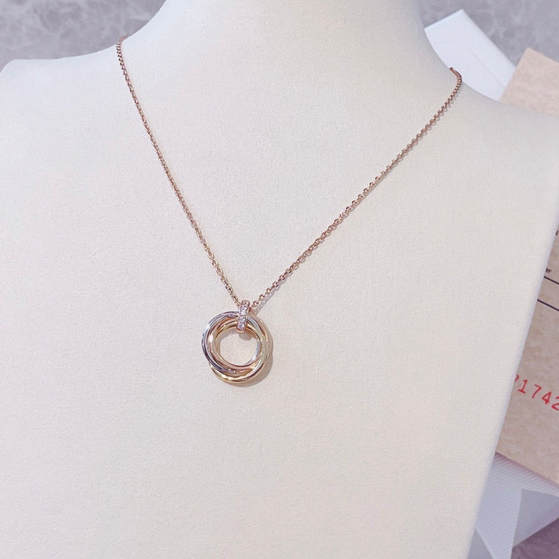 ¡®Star¡¯TRINITY NECKLACE GOLD  DIAMONDS