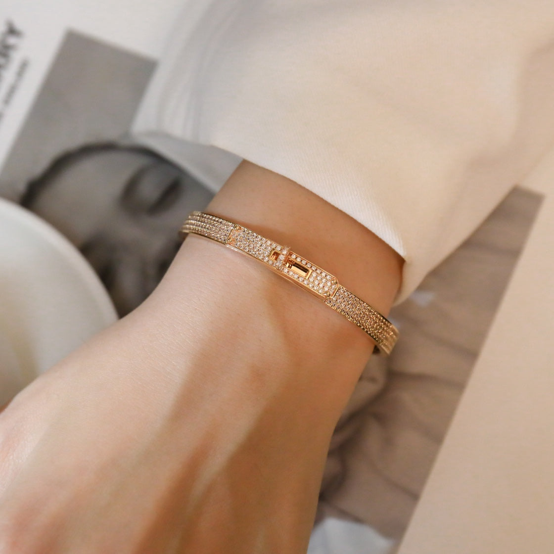 ¡®Star¡¯KELLY BRACELET DIAMOND PAVED