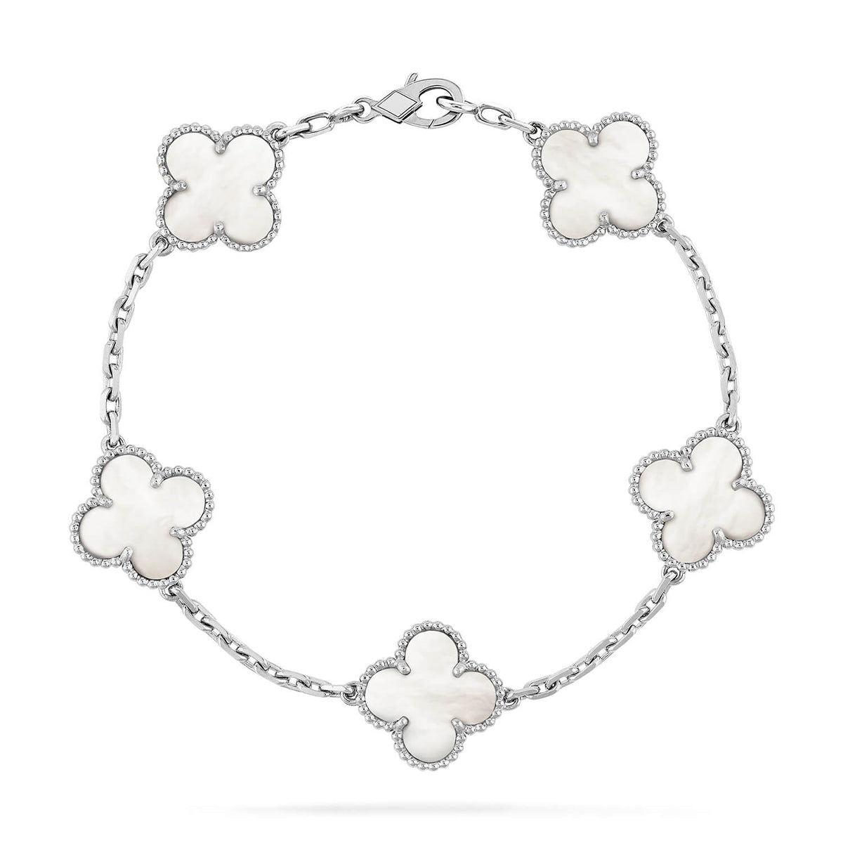 [Star]New CLOVER WHITE PEARL MOP 5 MOTIF BRACELET COLLECTION