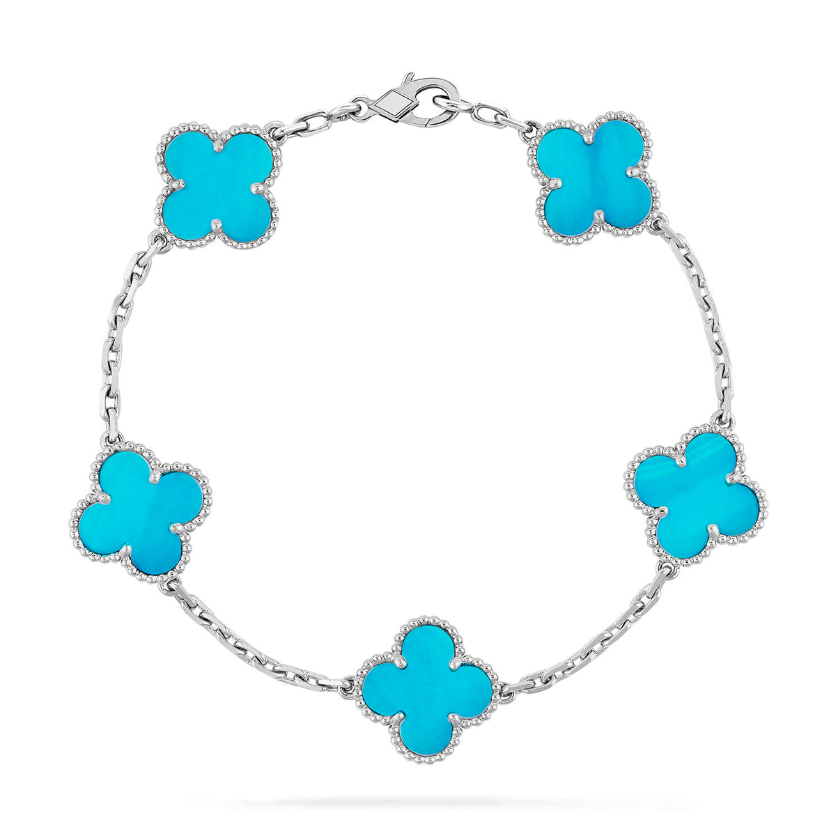 [Star]New  CLOVER 5 MOTIF TURQUOISE BRACELET COLLECTION