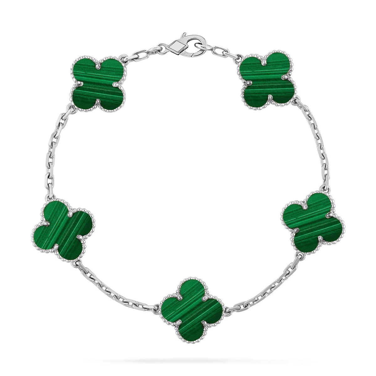 [Star]New  CLOVER 5 MOTIF MALACHITE BRACELET COLLECTION