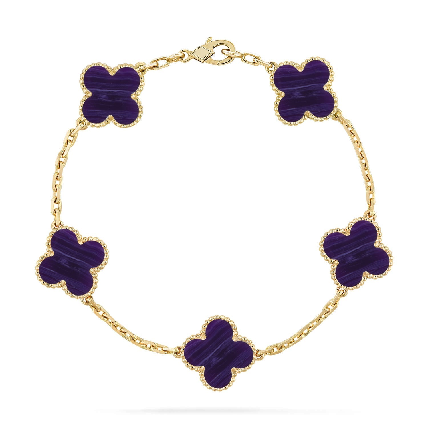 [Star]New CLOVER 5 MOTIF PURPLE STRIPES BRACELET COLLECTION