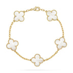 [Star]New CLOVER WHITE PEARL MOP 5 MOTIF BRACELET COLLECTION