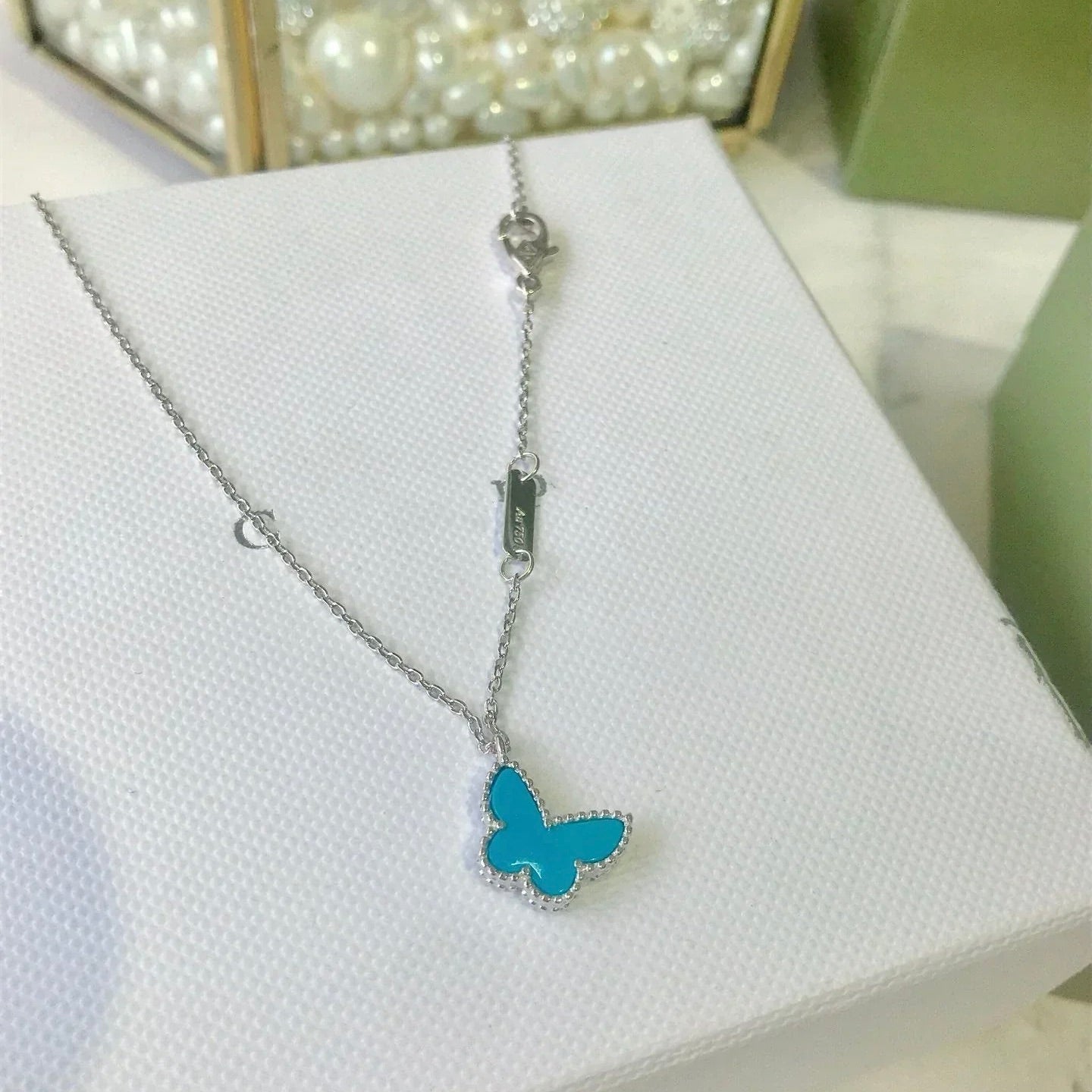 ¡®Star¡¯BUTTERFLY TURQUOISE BUTTERFLY BRACELET SILVER
