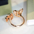 ¡®Star¡¯TWIN BUTTERFLY DIAMOND MOP RING