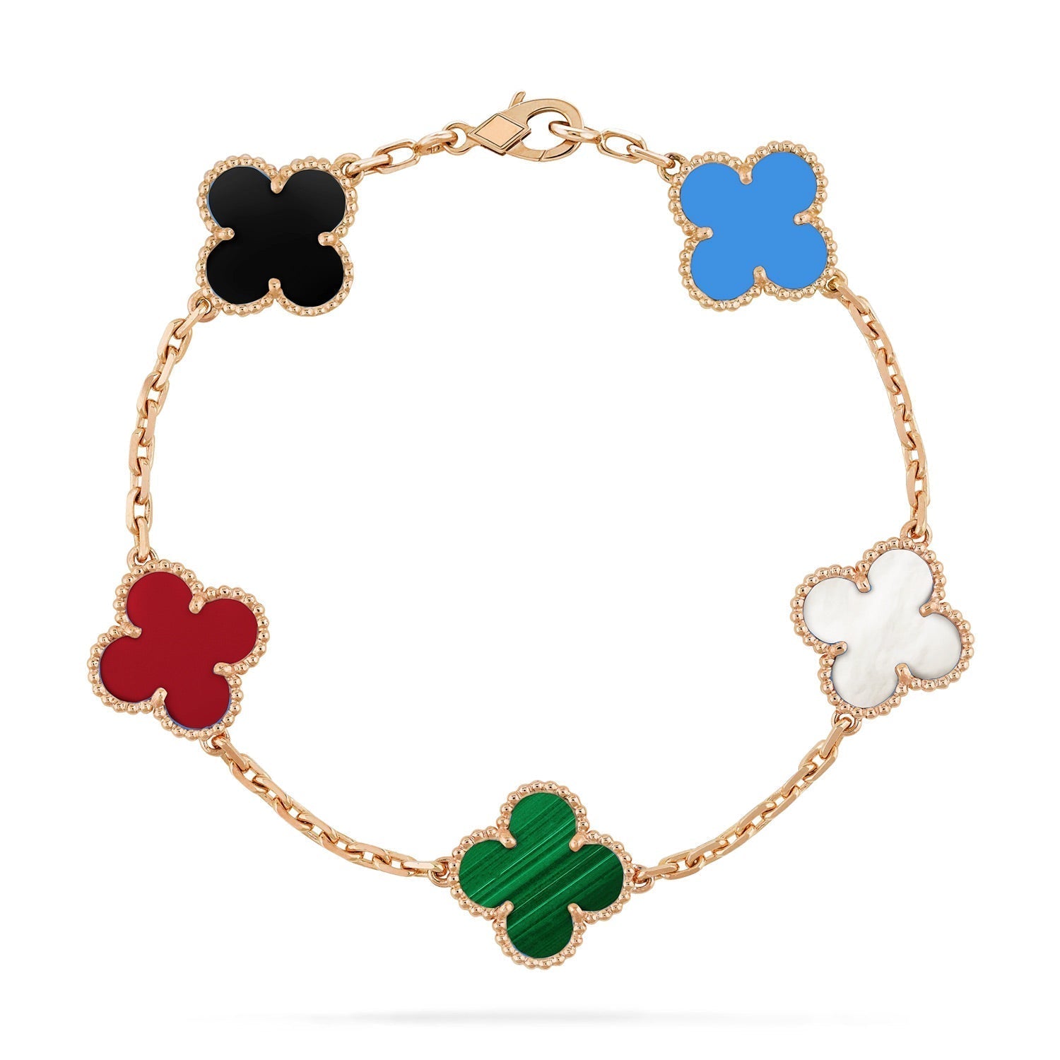 [Star]New CLOVER 5 MOTIFS MULTICOLOR BRACELET