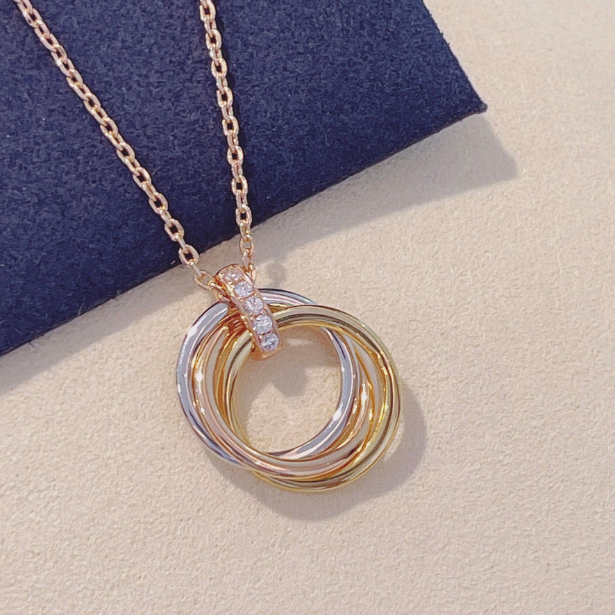 ¡®Star¡¯TRINITY NECKLACE GOLD  DIAMONDS