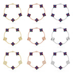 [Star]New CLOVER 5 MOTIF COLOR GEMSTONES BRACELET COLLECTION