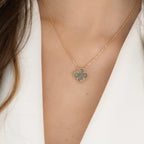 ¡®Star¡¯CLOVER 15MM  GRAY MOTHER OF PEARL NECKLACE