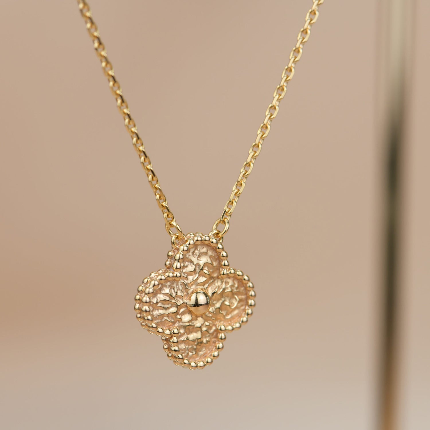 ¡®Star¡¯CLOVER 15MM  BRONZING NECKLACE