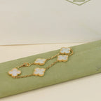[Star]New CLOVER WHITE PEARL MOP 5 MOTIF BRACELET COLLECTION