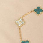 [Star]New  CLOVER 5 MOTIF MALACHITE BRACELET COLLECTION