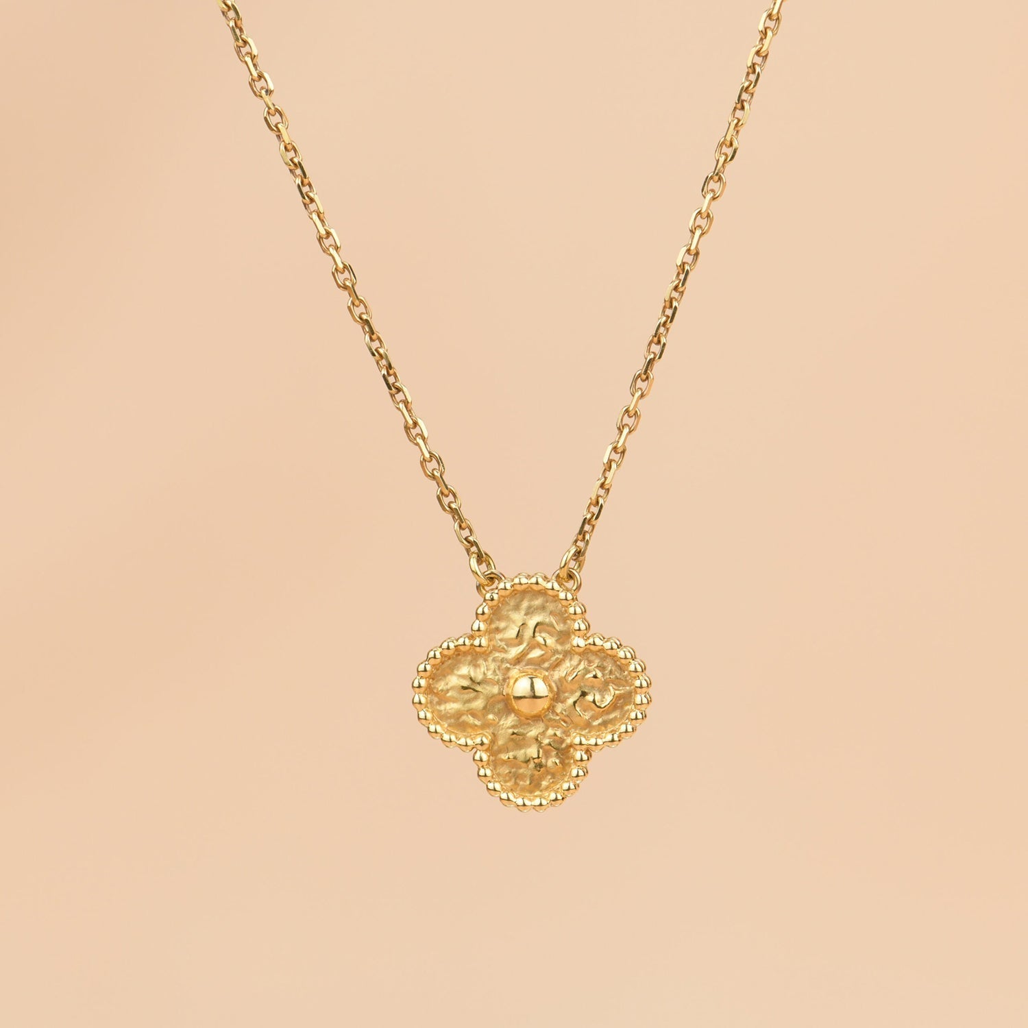 ¡®Star¡¯CLOVER 15MM  BRONZING NECKLACE