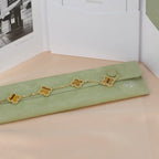 [Star]New  CLOVER 5 MOTIFS TIGER EYE BRACELET COLLECTION