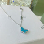 ¡®Star¡¯BUTTERFLY TURQUOISE BUTTERFLY BRACELET SILVER