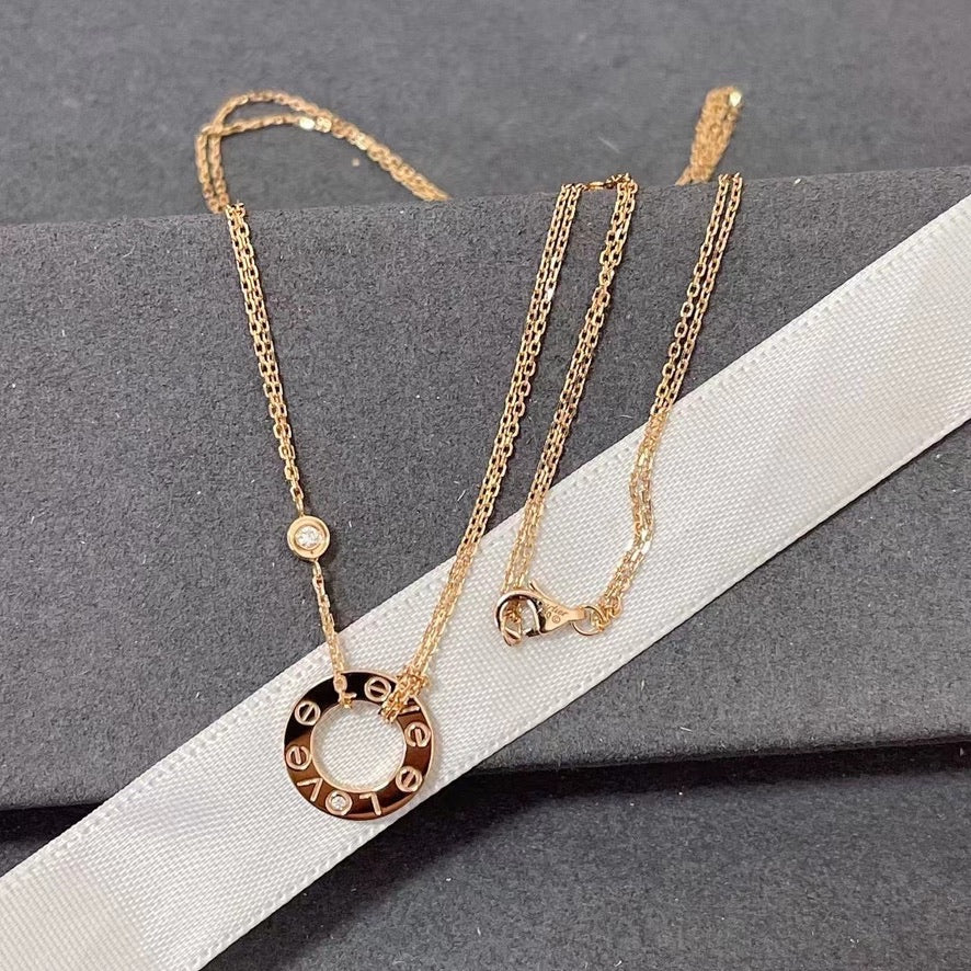 ¡®Star¡¯LOVE NECKLACE 16MM 2 DIAMONDS