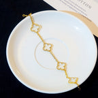 [Star]New CLOVER 5 MOTIF ROCK CRYSTAL BRACELET