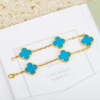 [Star]New  CLOVER 5 MOTIF TURQUOISE BRACELET COLLECTION