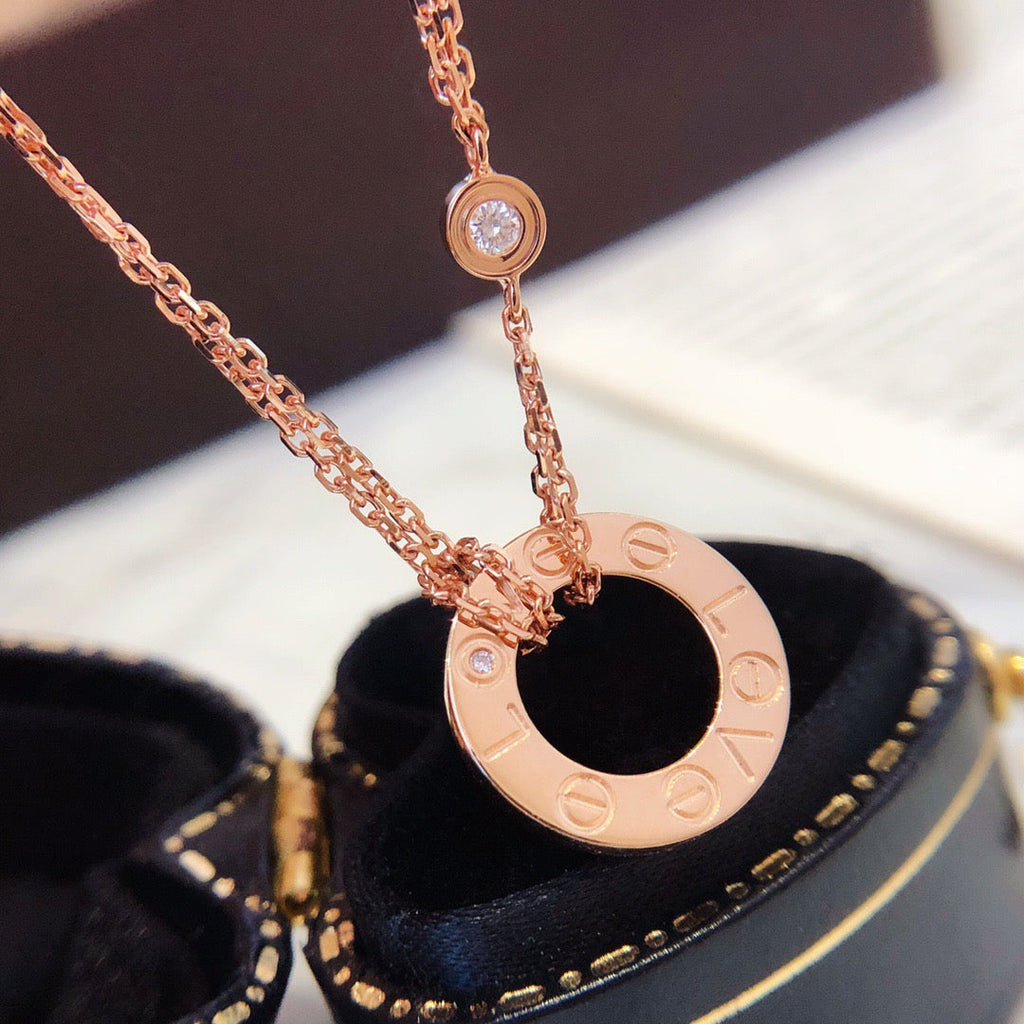 ¡®Star¡¯LOVE NECKLACE 16MM 2 DIAMONDS