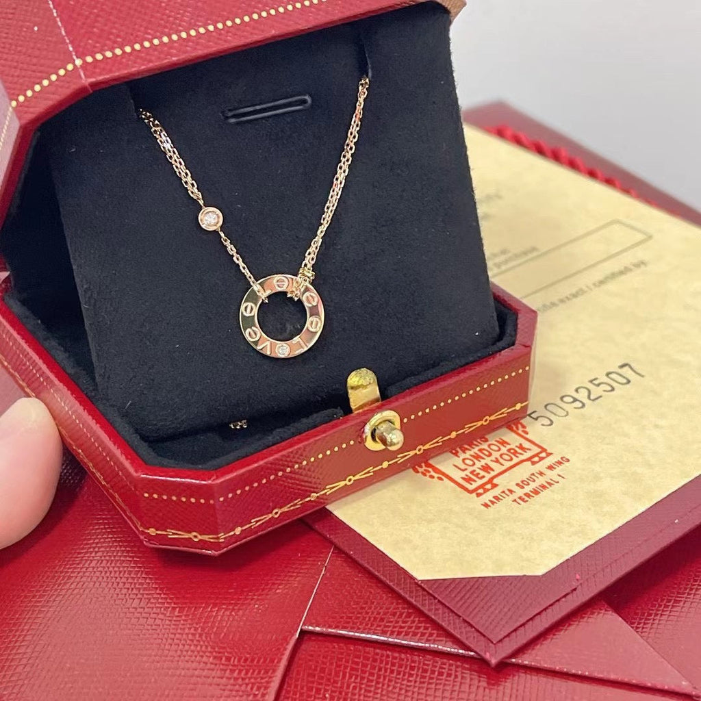¡®Star¡¯LOVE NECKLACE 16MM 2 DIAMONDS