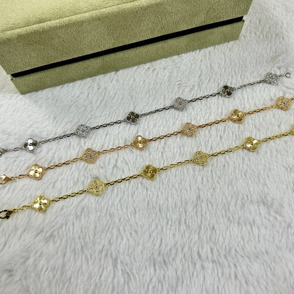 [¡®Star¡¯]CLOVER 6 MOTIF DIAMOND LASER BRACELET