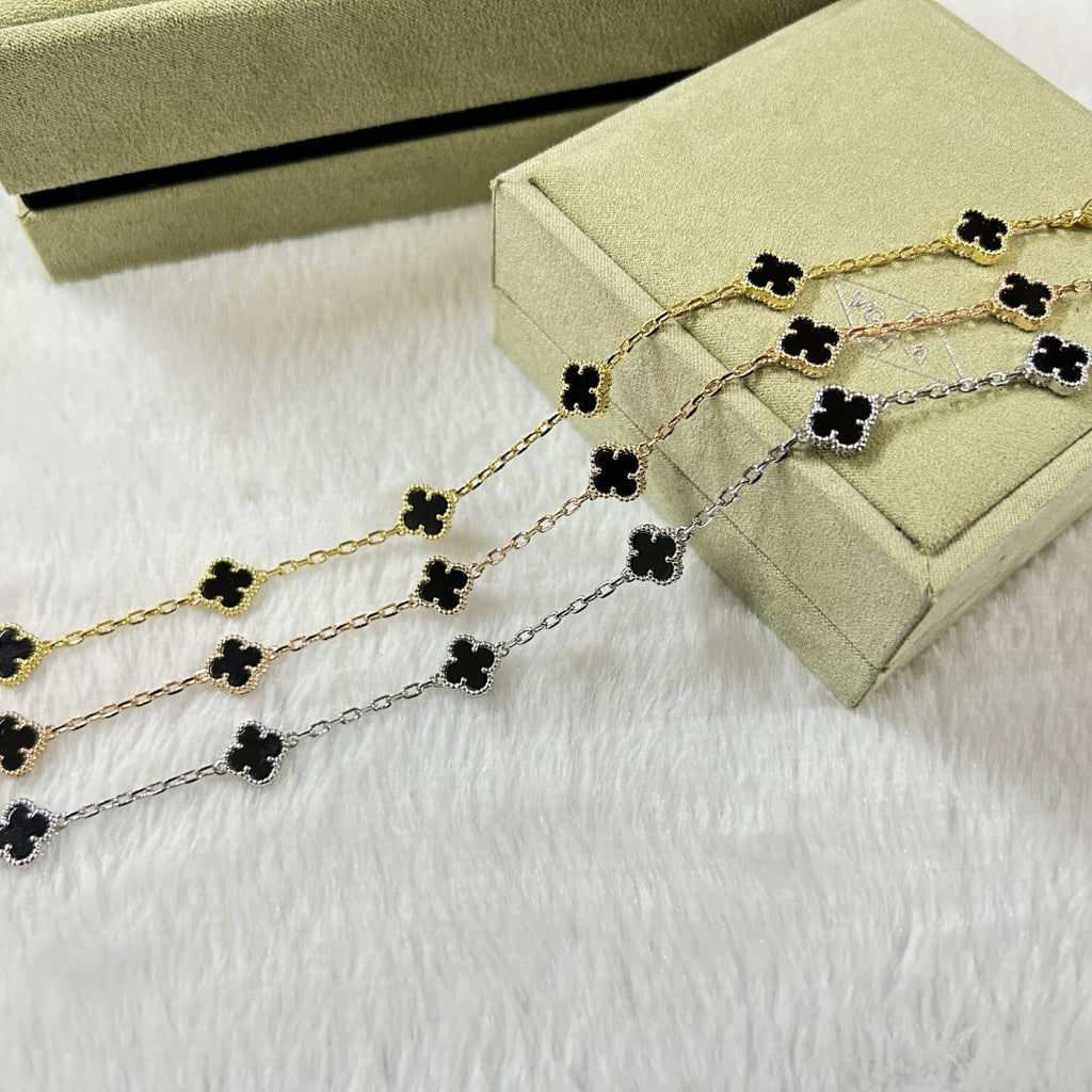 [¡®Star¡¯]CLOVER 6 MOTIF  ONYXS BRACELET