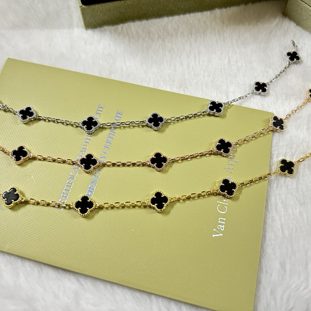 [¡®Star¡¯]CLOVER 6 MOTIF  ONYXS BRACELET
