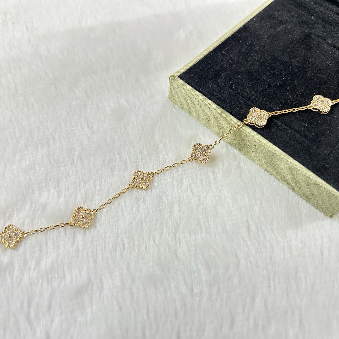[Star]New CLOVER 6 MOTIF DIAMOND BRACELET