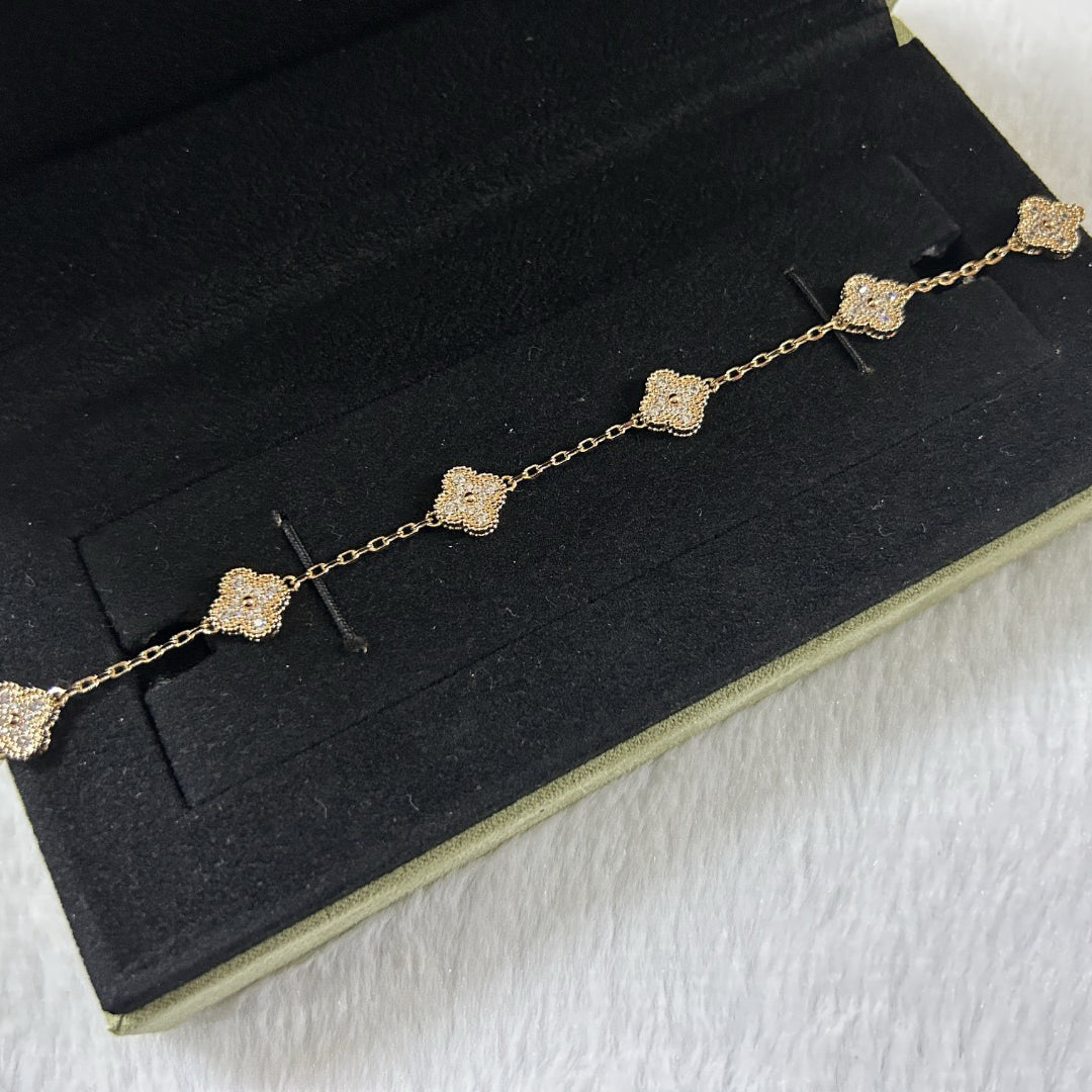 [Star]New CLOVER 6 MOTIF DIAMOND BRACELET