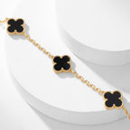 ¡®Star¡¯CLOVER 10 MOTIFS ONYX NECKLACE