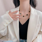 ¡®Star¡¯CLOVER 10 MOTIFS ONYX NECKLACE