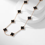 ¡®Star¡¯CLOVER 10 MOTIFS ONYX NECKLACE