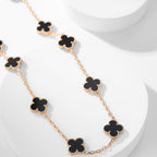 ¡®Star¡¯CLOVER 10 MOTIFS ONYX NECKLACE