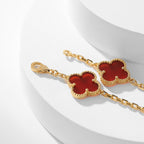 ¡®Star¡¯CLOVER 10 MOTIFS CARNELIAN NECKLACE