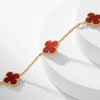 ¡®Star¡¯CLOVER 10 MOTIFS CARNELIAN NECKLACE